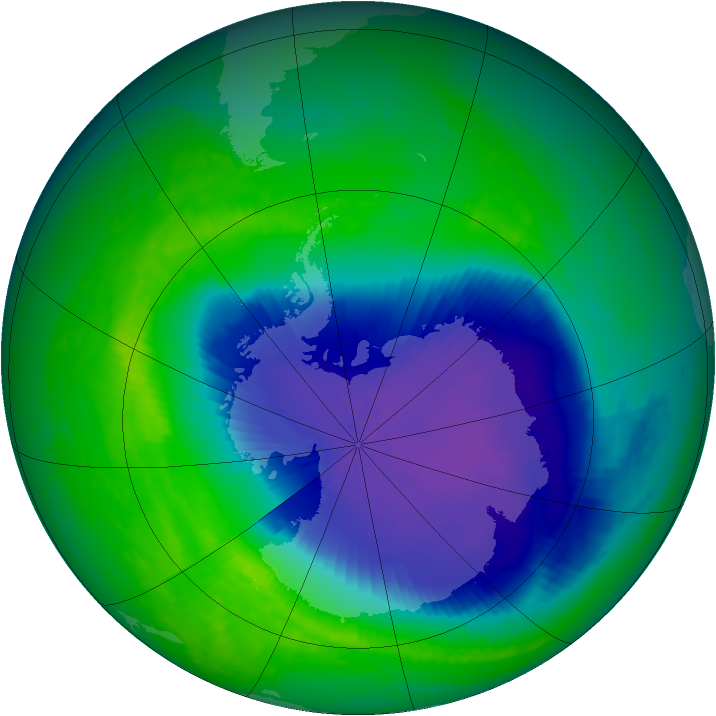 Ozone Map 2001-11-02